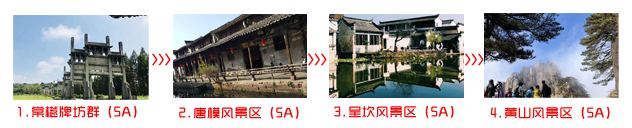 昆山到黃山三日游途中景點游玩順序圖