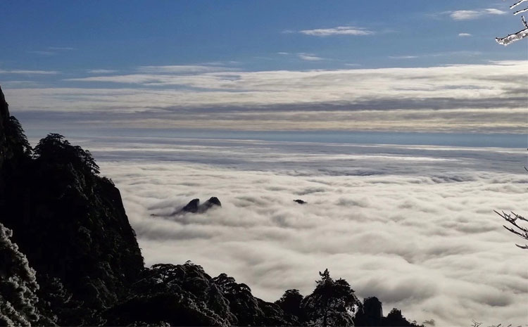 黃山冬季云海美景